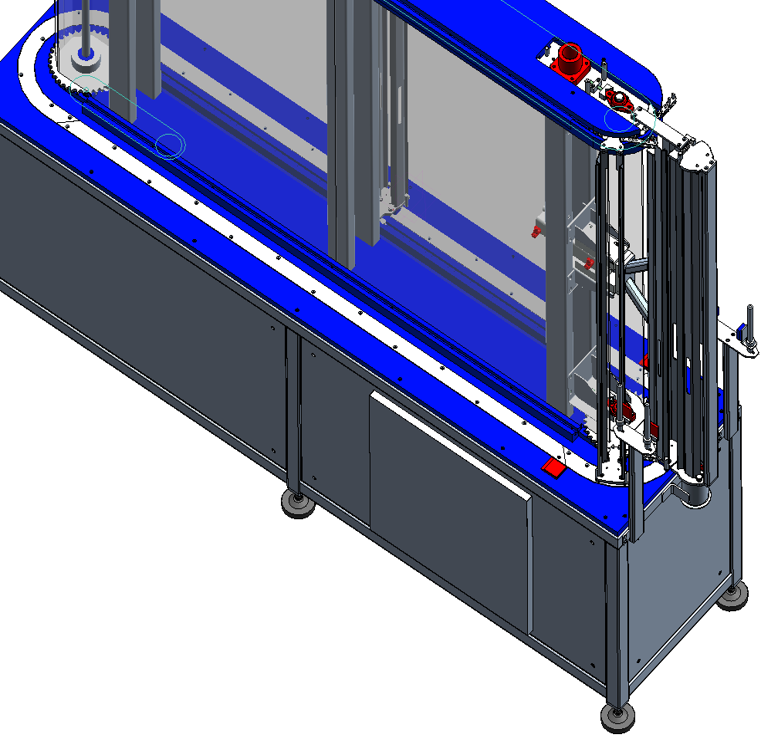 Automazione messa in linea di tappi per lattine